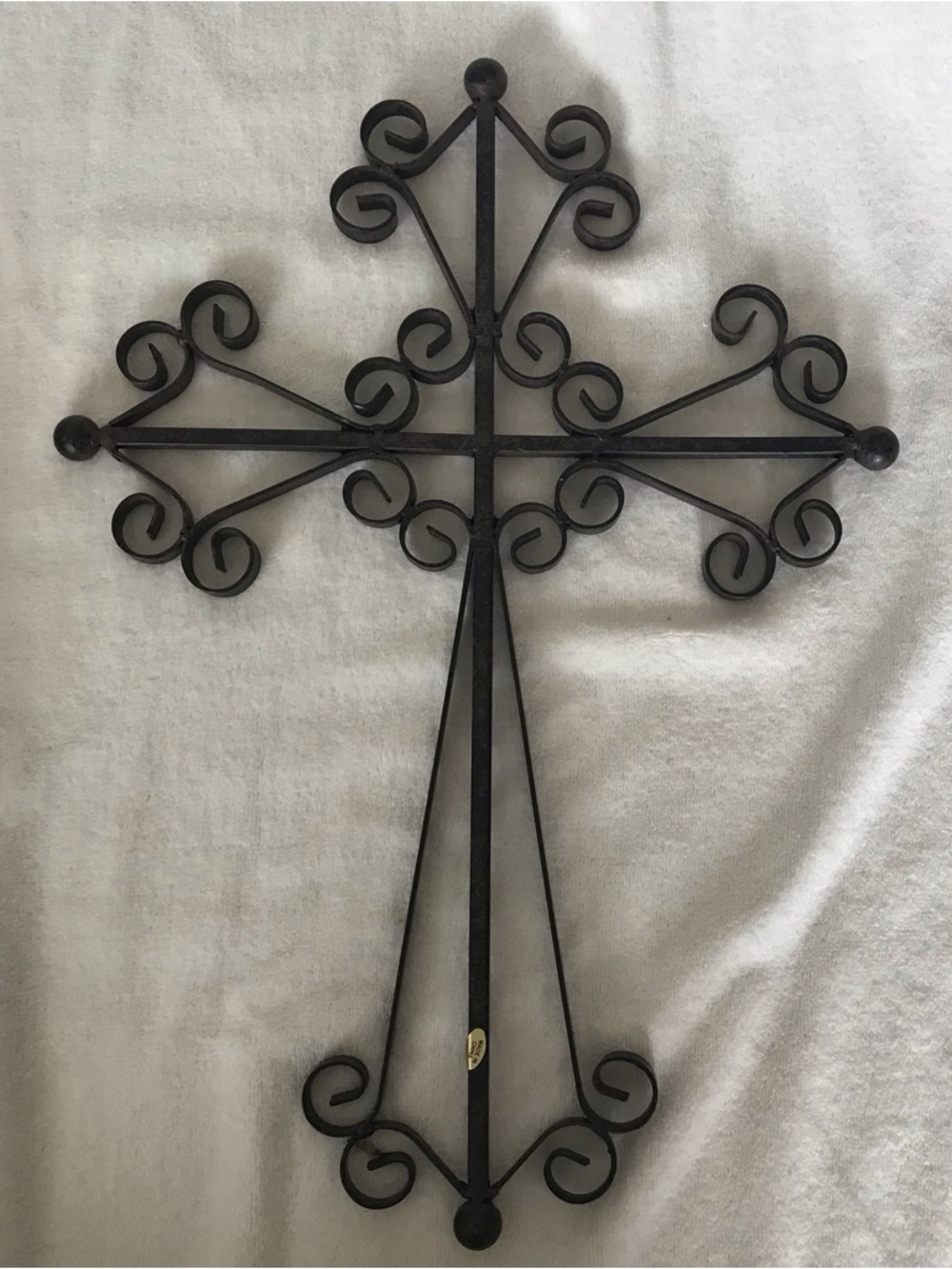 Wrought Iron Wall Cross Decor NIB
